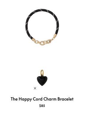Roxanne Assoulin The Happy Cord Charm Bracelet Black/Black